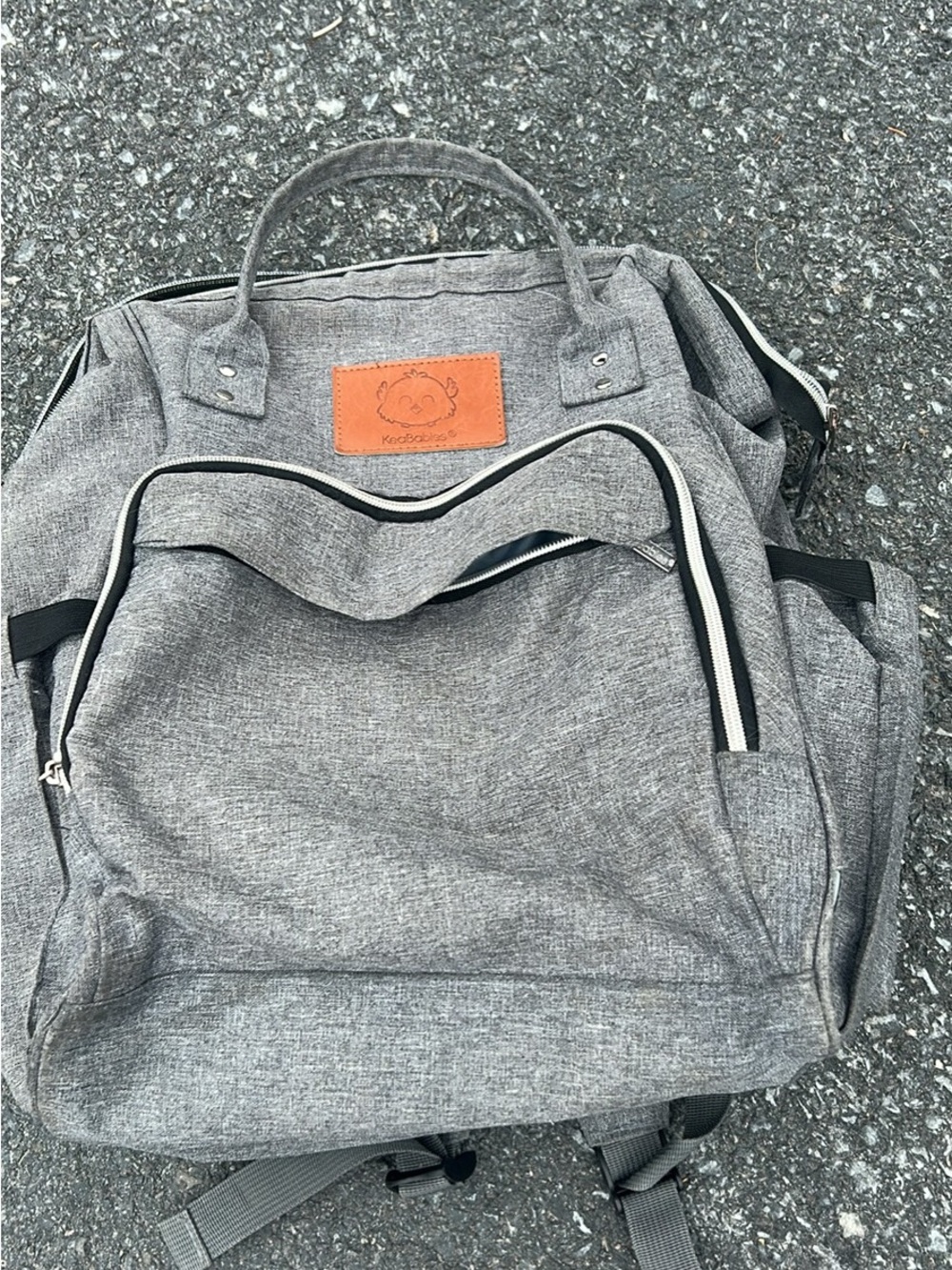 KeaBabies diaper bag Backpack with Front Pocket and Top Handle
